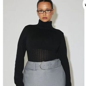 Plus Size Sweater-Knit Bodysuit size1X